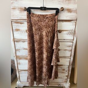 All Saints asymmetrical skirt with ruffle